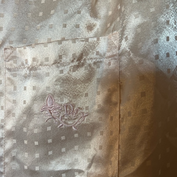 Vintage Christian Dior Pink Satin Sleep Shirt - Picture 3 of 6